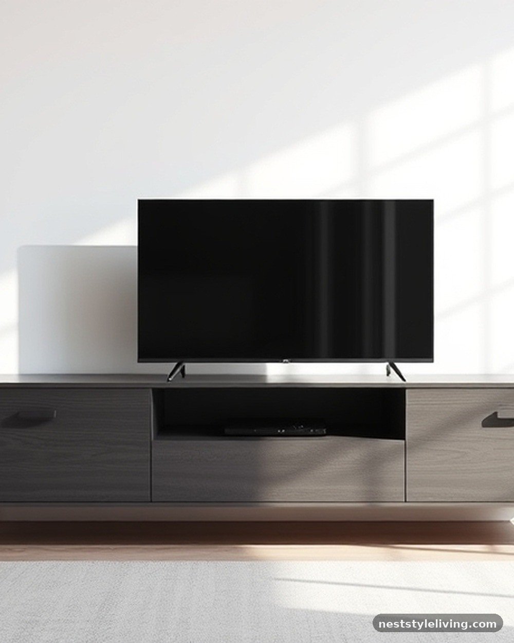 6. Charcoal Grey Media Console