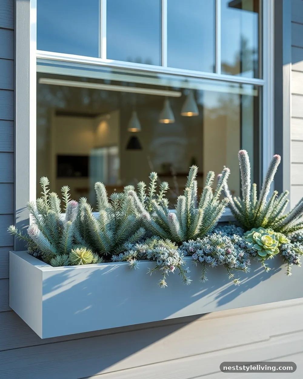 Juniper and Silver Sage - 19 Winter Window Box Ideas That Add Instant Charm