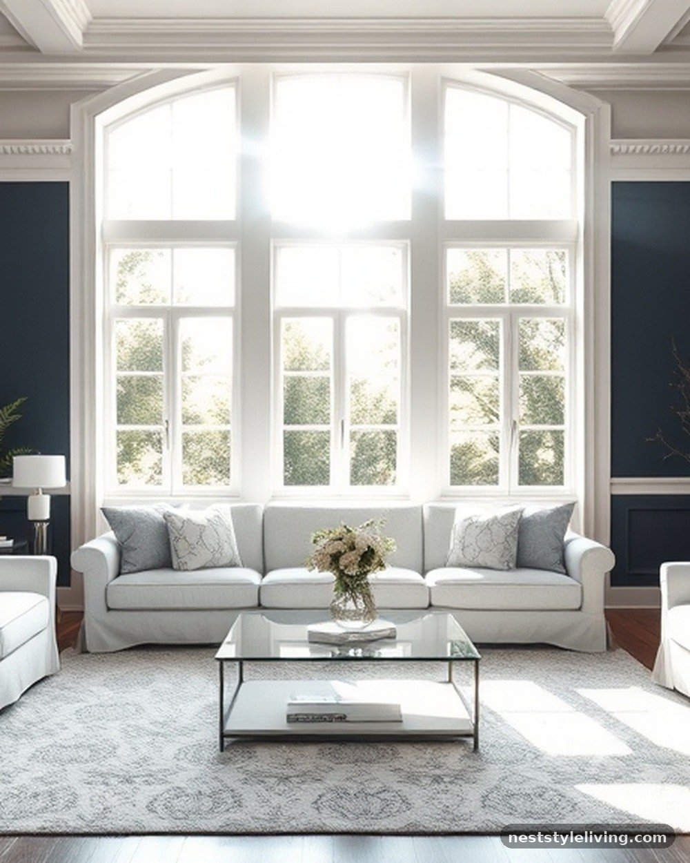 6. Navy Blue and Crisp White