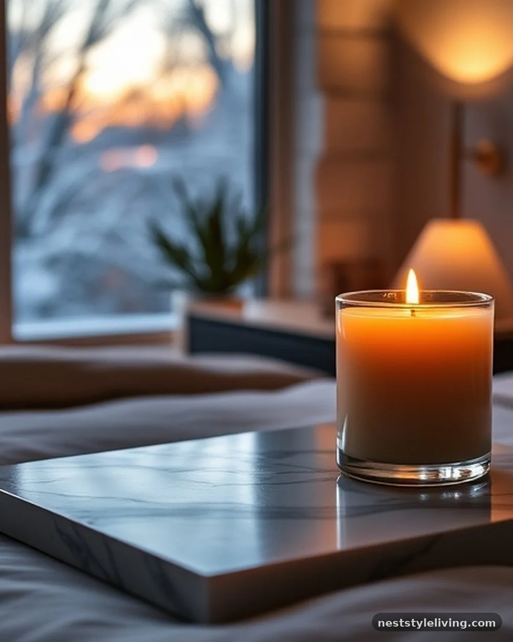 Scented Soy Candles with Wood-Wick Crackle - 17 Christmas Bedroom Decor Ideas for a Cozy Holiday