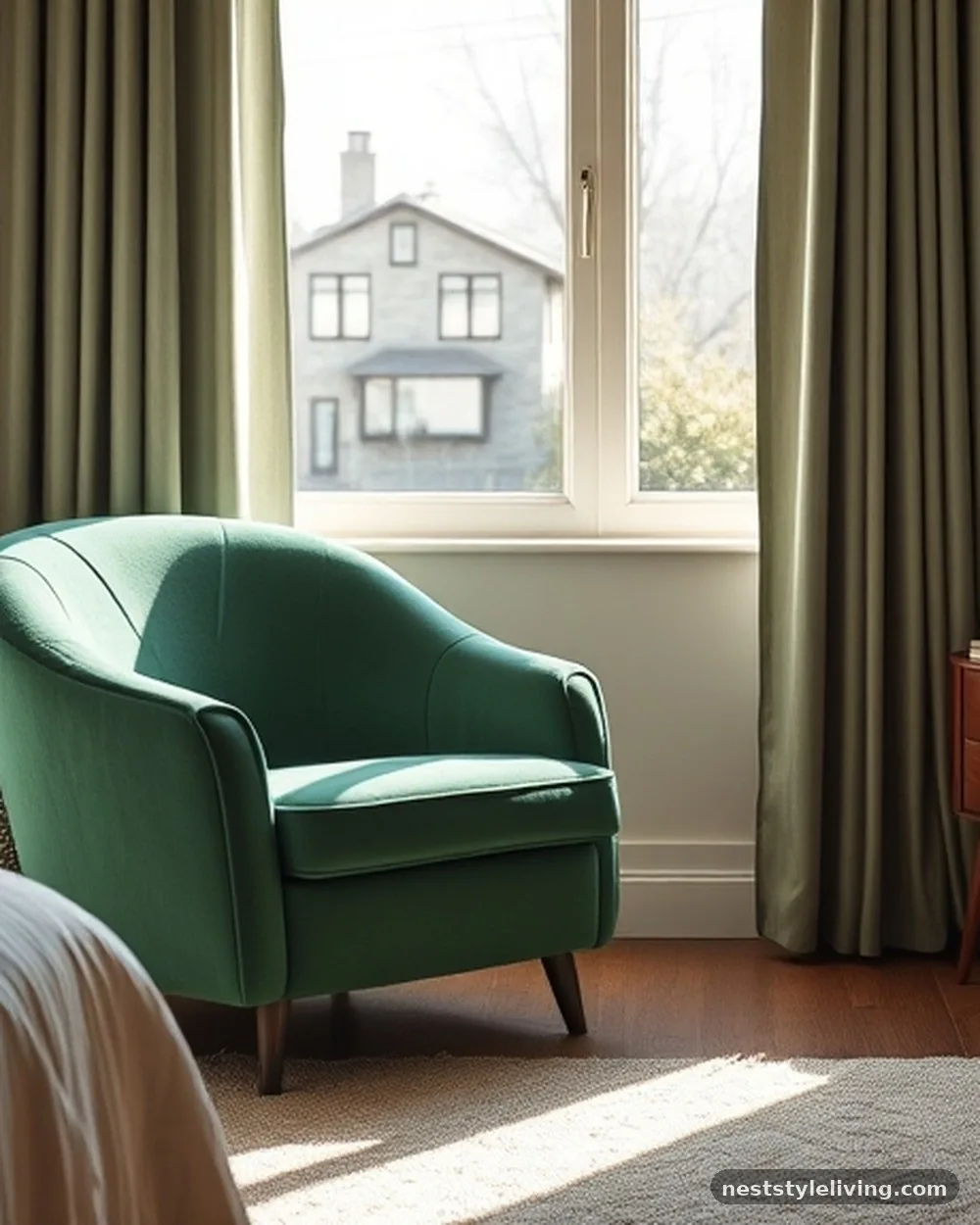 Sculptural Accent Chair - 15 Boutique Style Bedroom Ideas That Feel Luxe