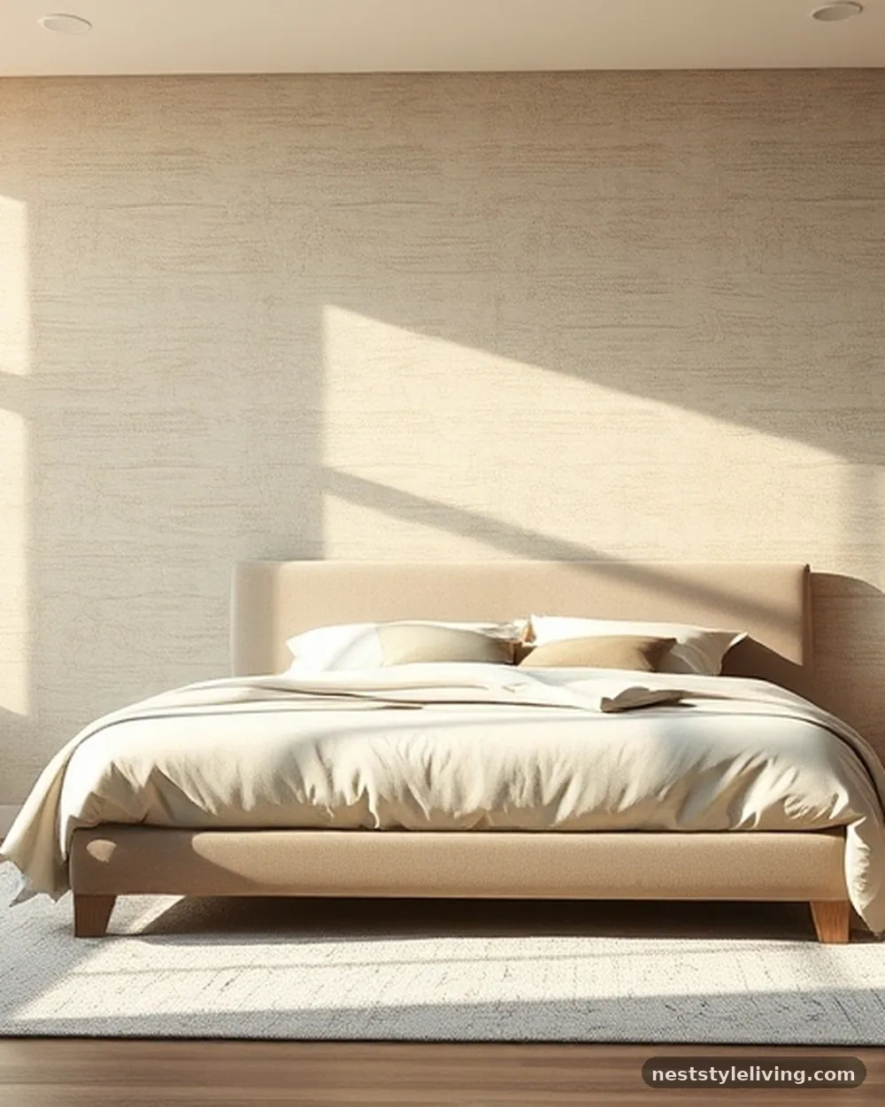 Textured Wallpaper Accent Wall - 21 Master Bedroom Ideas for a Stylish Cozy Retreat