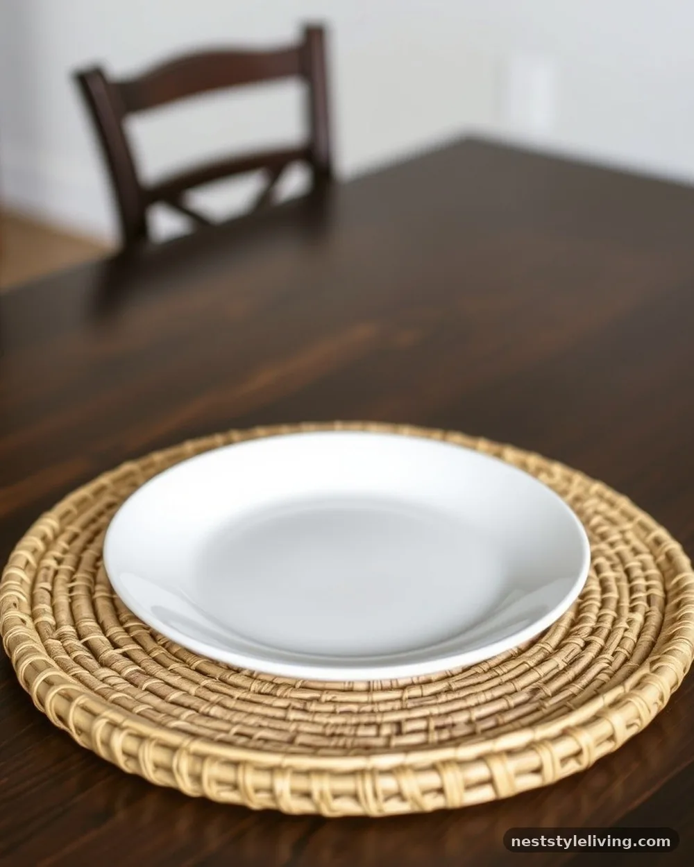 Woven Rattan Chargers - 16 Nature Inspired Table Ideas to Bring the Outdoors In