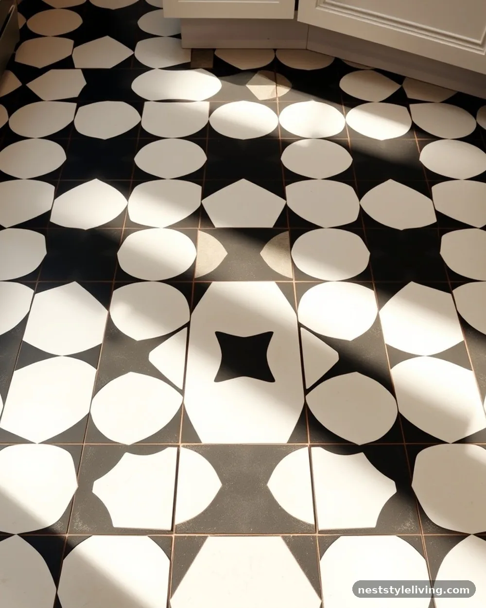 Checkerboard Floor Tiles - 14 Cottage Kitchen Ideas for a Timeless Cozy Look