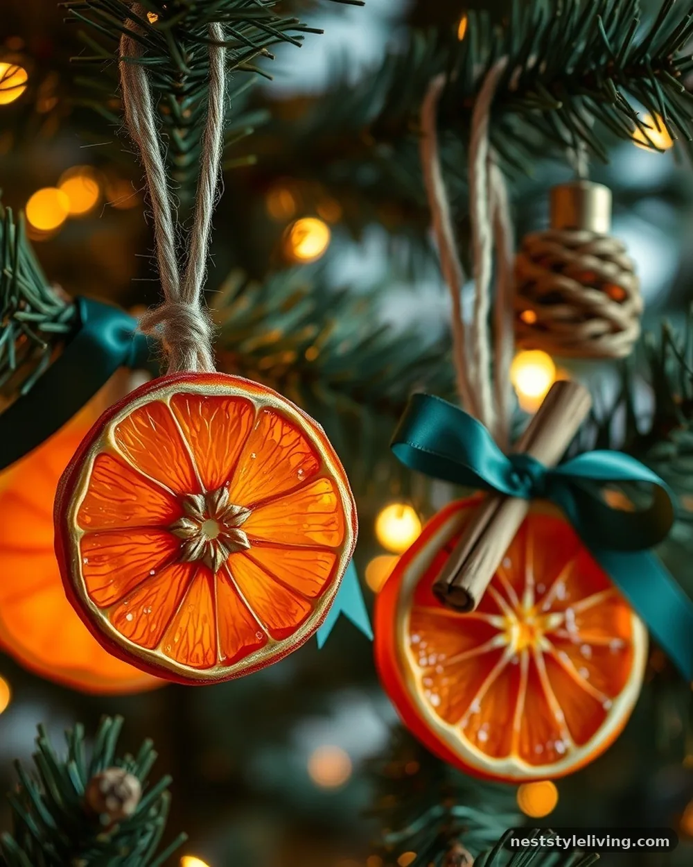 Dried Citrus and Cinnamon Bundles - 18 Classy Christmas Decor Ideas That Look Expensive