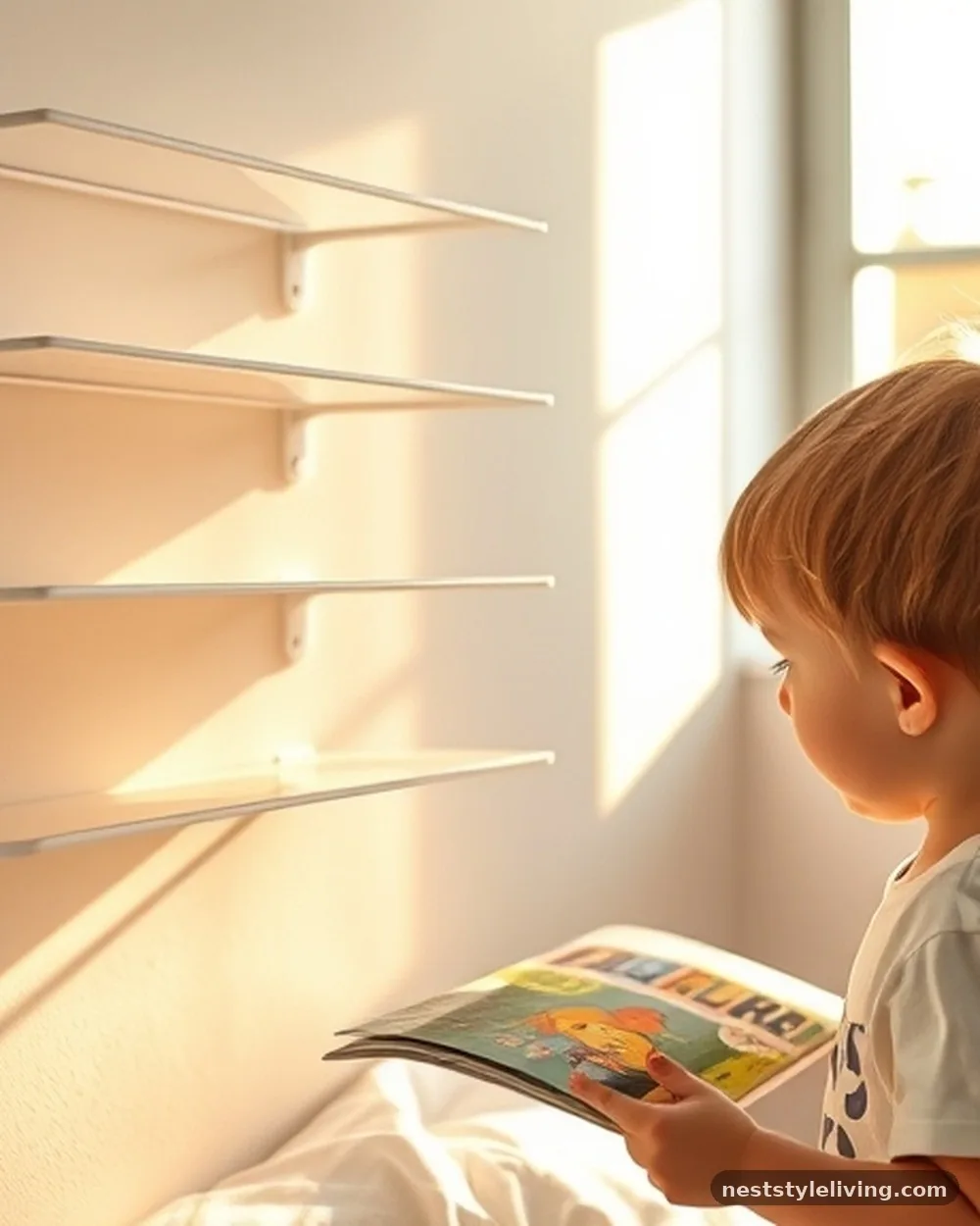 Floating Bookshelves - 22 Cool Bedroom Ideas for Kids They'll Love