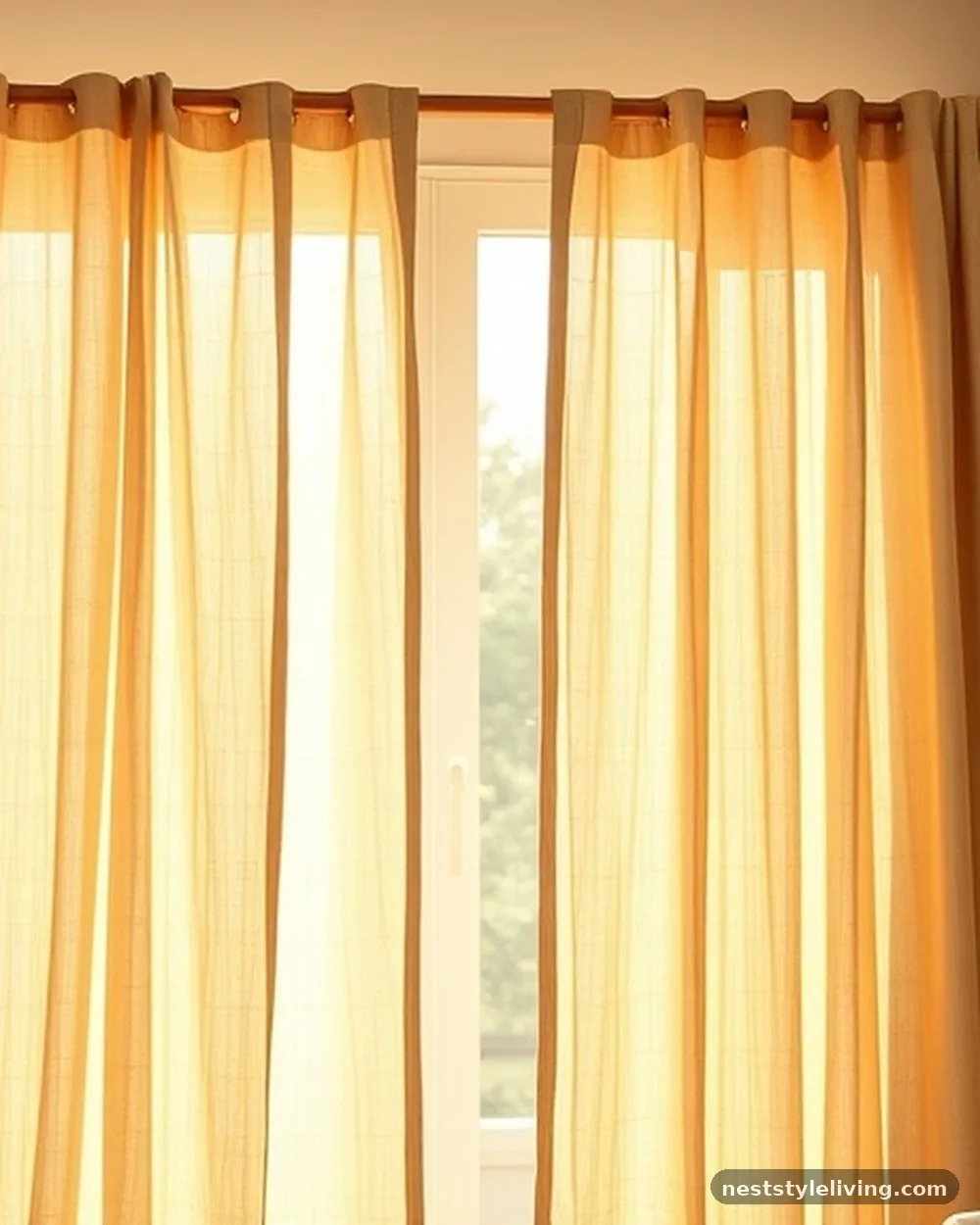Floor-Length Linen Curtains - 19 Boho Bedroom Ideas That Feel Warm and Inviting