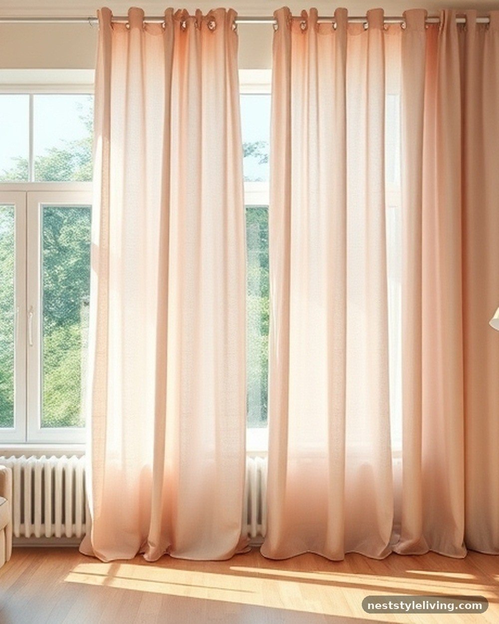 7. Pale Blush Pink Curtains