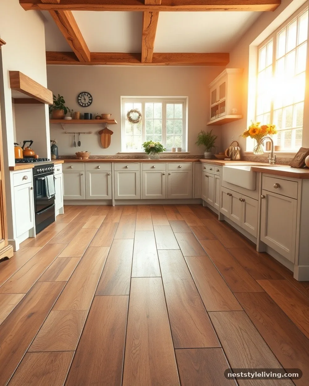 Wide-Plank Terracotta Flooring - 16 Italian Tuscan Kitchen Ideas Full of Timeless Charm
