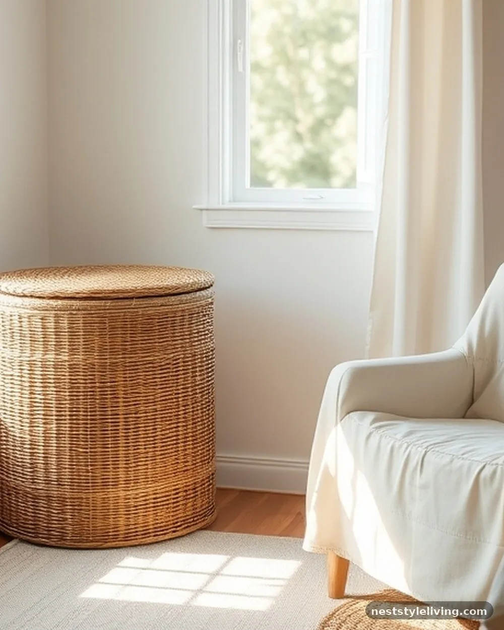 Woven Rattan Storage Baskets - 16 Nancy Meyers Inspired Bedroom Ideas to Copy