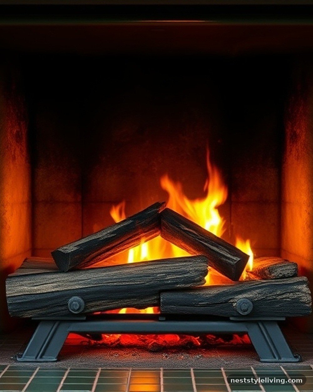 7. Zellige Tile Firebox Surround