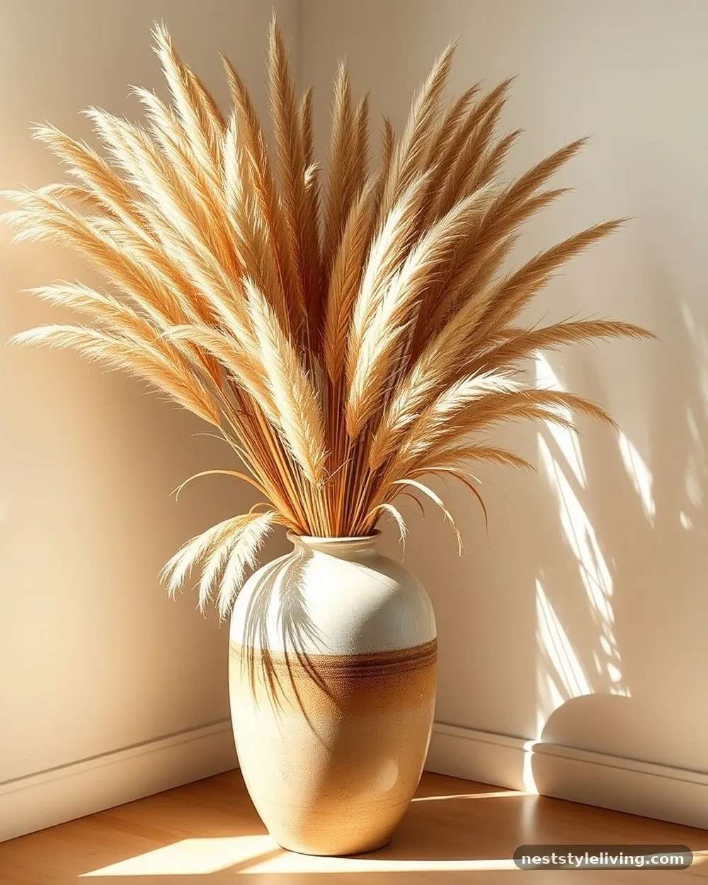 Dried Botanical Arrangements - 22 Boho Living Room Ideas That Look Designer Approved