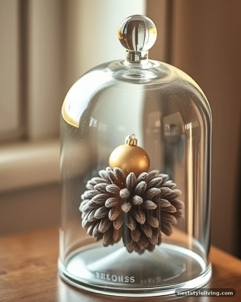 Glass Cloche Displays - 20 Christmas Living Room Ideas for a Cozy Home