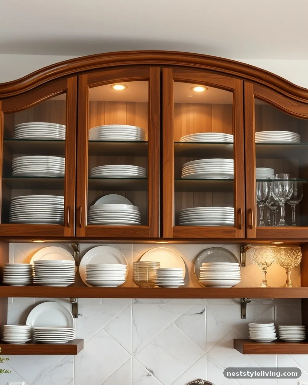 Glass-Front Cabinetry - 21 Retro Kitchen Ideas for a Stylish Vintage Look