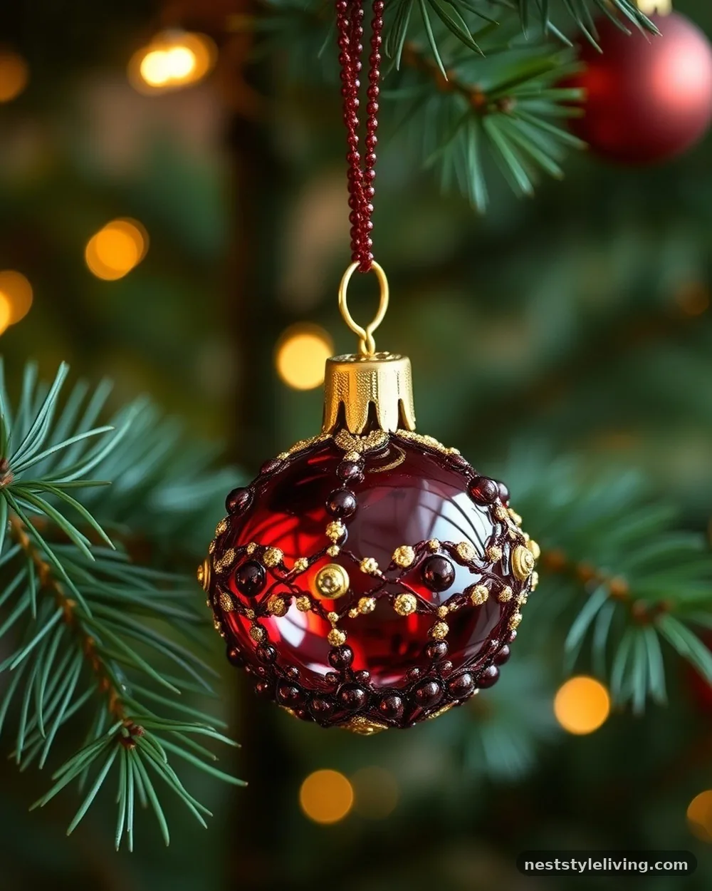 Jeweled Burgundy Ornaments - 19 Burgundy Christmas Decorations That Look Expensive