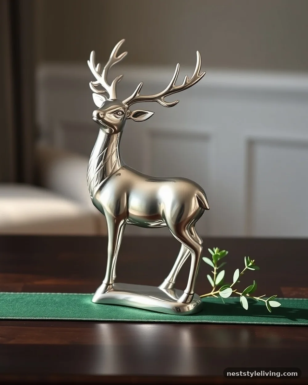 Silver Reindeer Figurines - 18 Ralph Lauren Inspired Christmas Ideas to Recreate