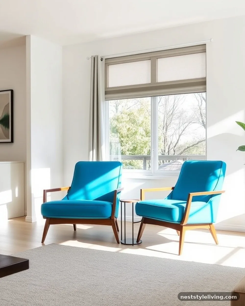 Cerulean Blue Accent Chairs - 19 Blue Living Room Ideas That Make a Bold Statement