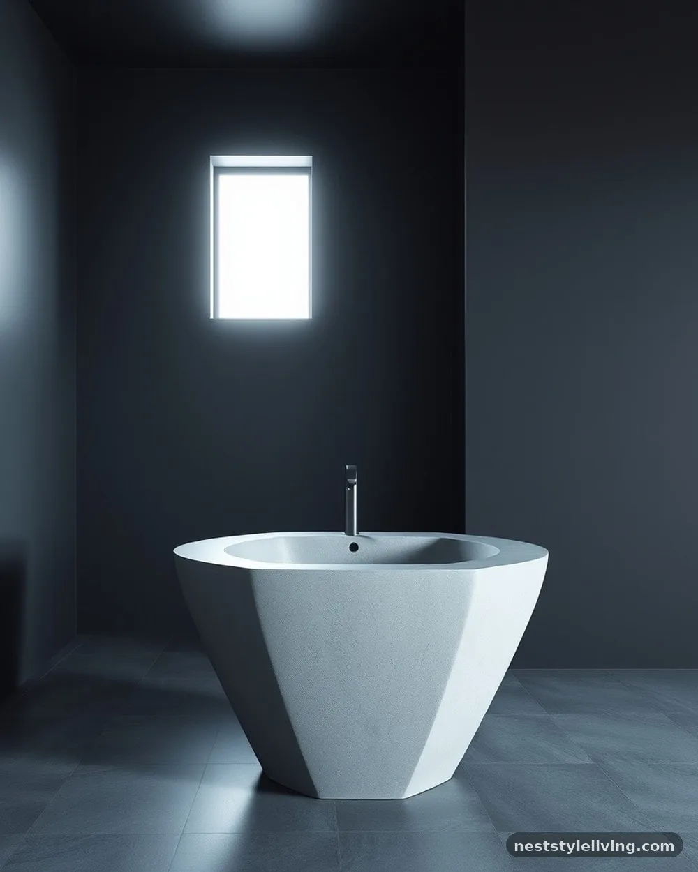 Concrete Pedestal Sink - 21 Dark Moody Bathroom Ideas for a Dramatic Look