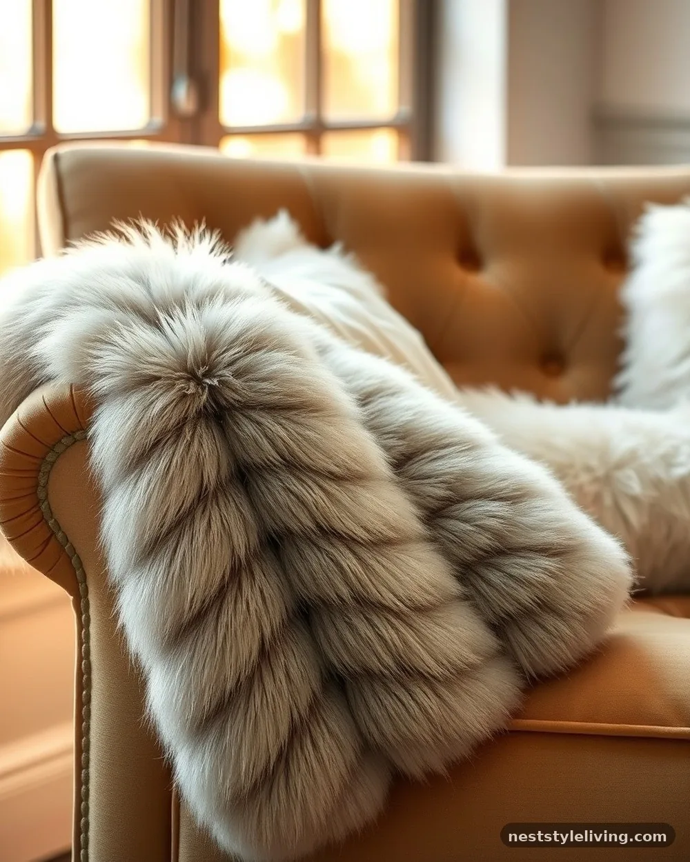 Faux Fur Throws and Pillows - 18 Classy Christmas Decor Ideas That Look Expensive