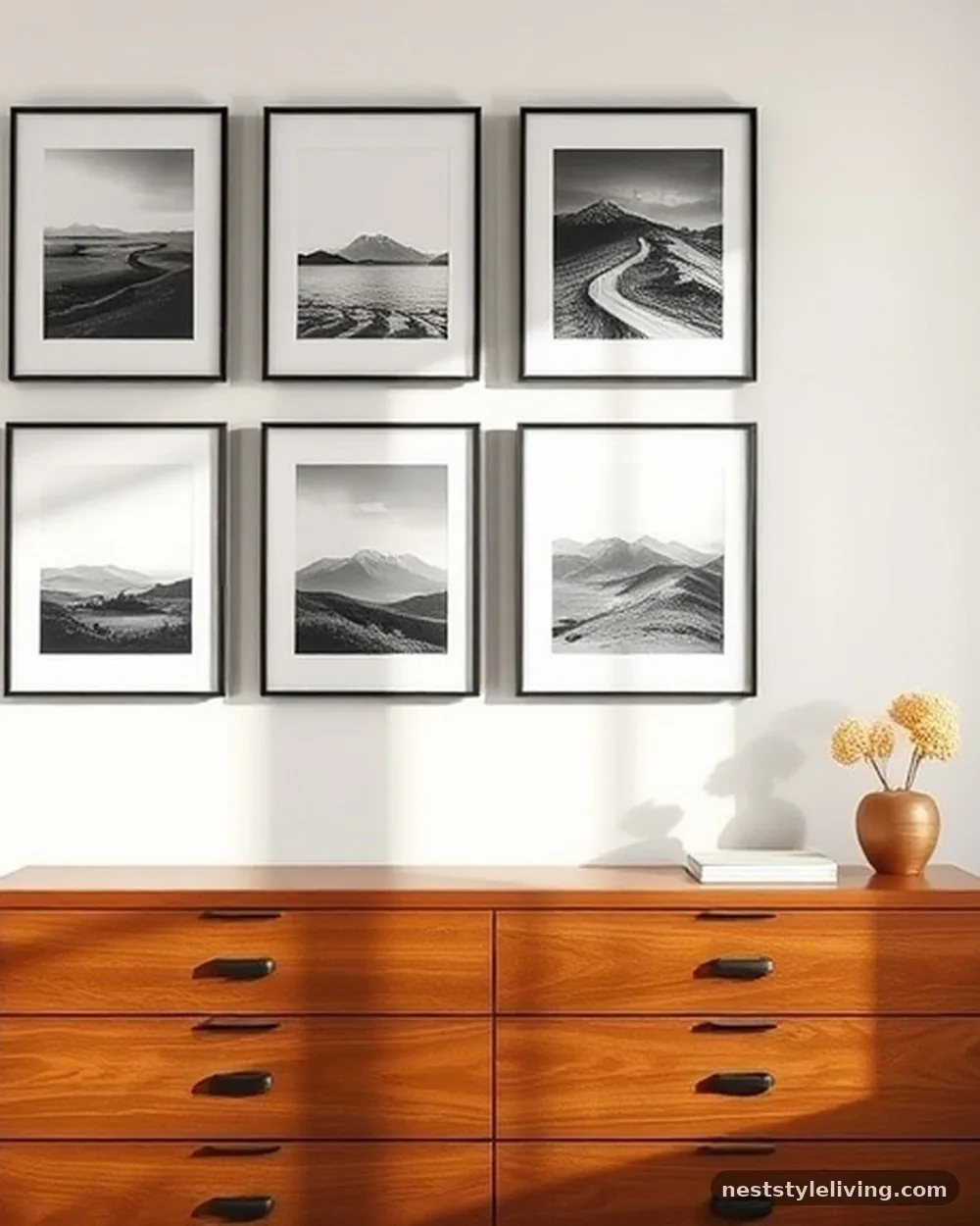 Gallery Wall of Black and White Photography - 16 Nancy Meyers Inspired Bedroom Ideas to Copy