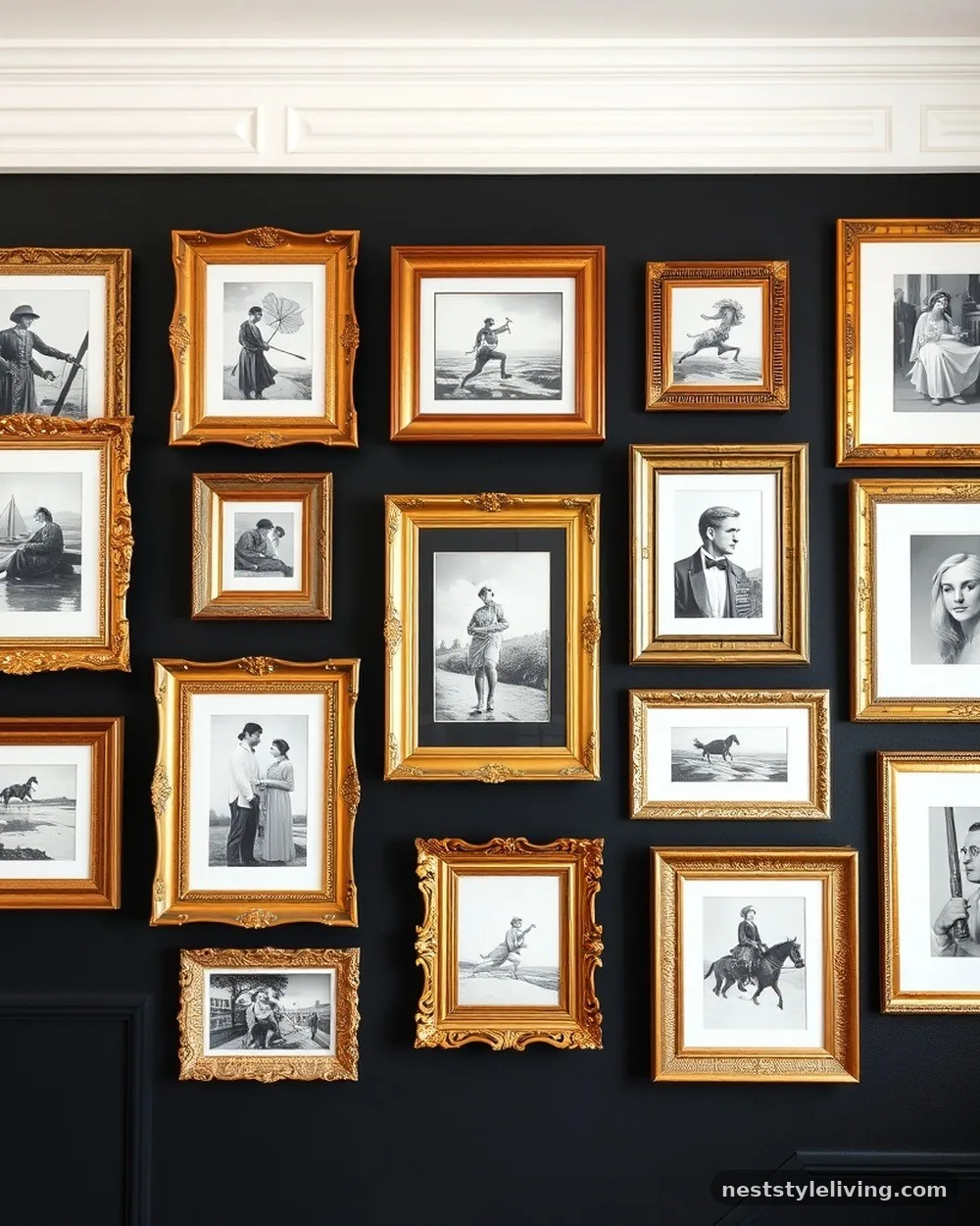 Gallery Walls with Vintage Frames - 15 Dark Boho Bedroom Ideas That Feel Moody and Magical