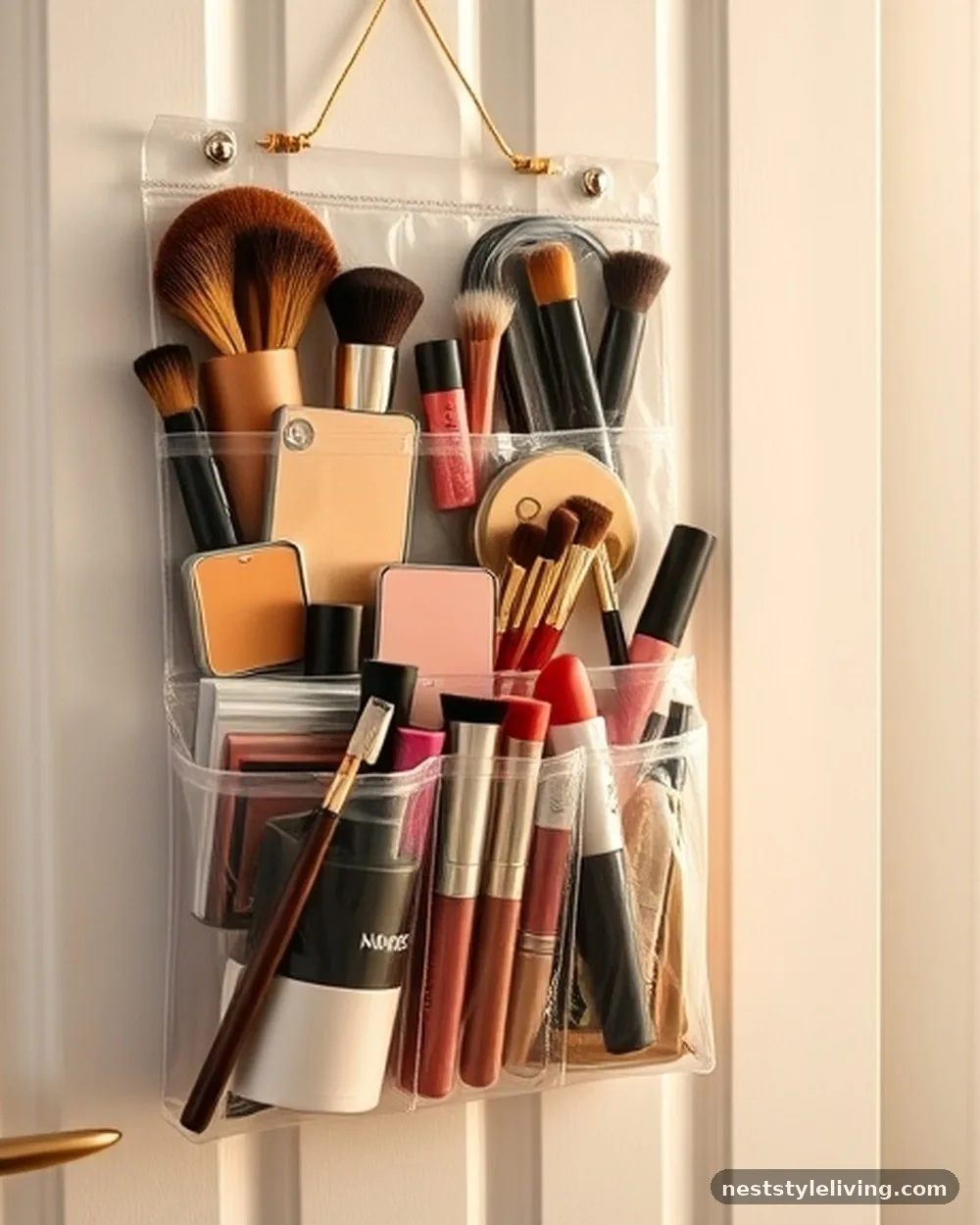 Over-the-Door Hanging Organizers - 18 Small Bedroom Vanity Ideas That Maximize Space