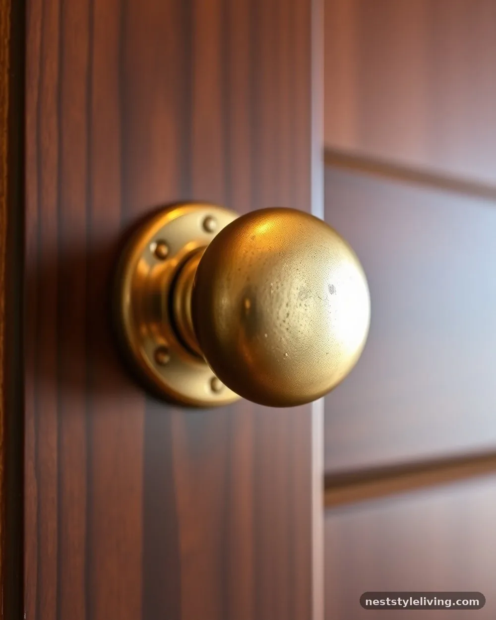 Vintage Brass Cabinet Hardware - 20 Earthy Cottage Decor Ideas for a Calm Cozy Home