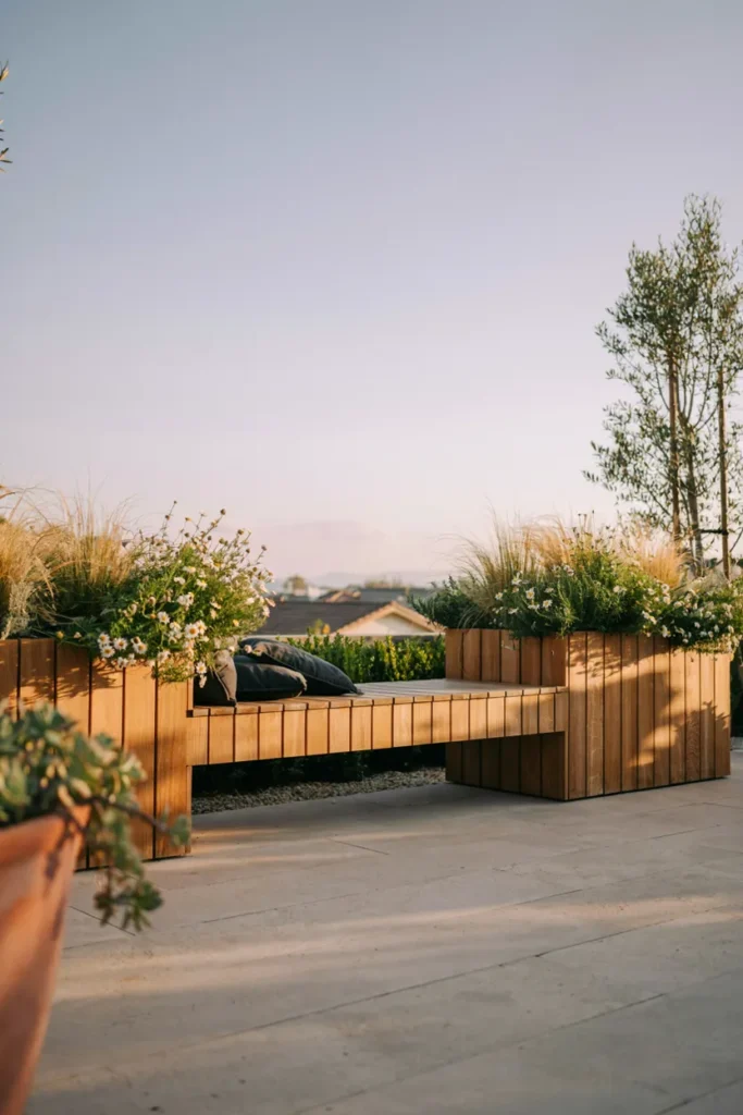 Built-In Bench Planters