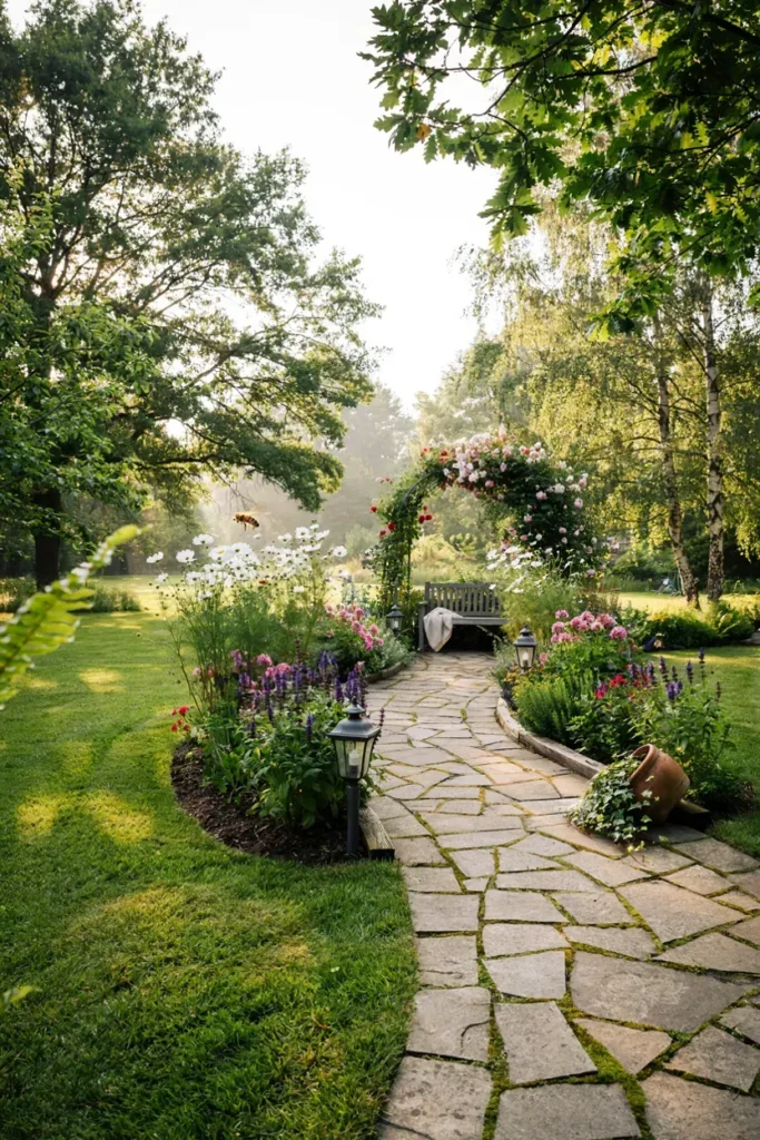 Curved Garden Path