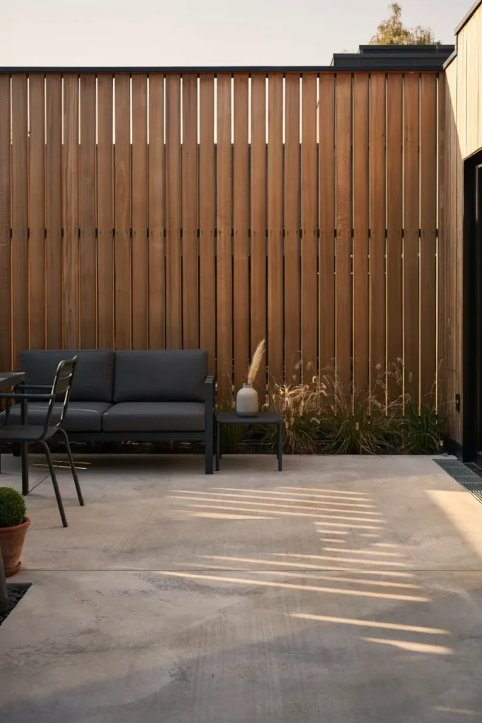 Modern Slatted Fence