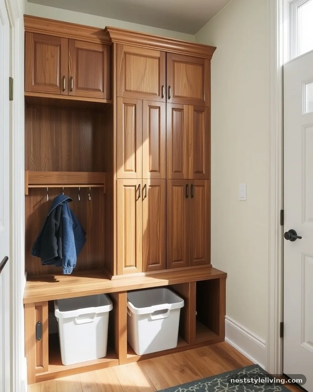 Built-in Lockers with Integrated Hampers - 18 Mudroom Laundry Room Ideas That Make Life Easier
