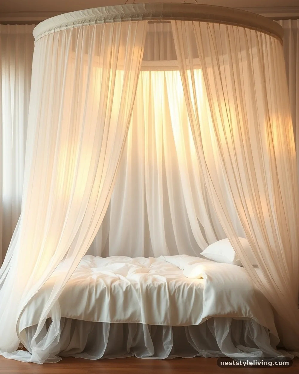 Canopy Bed with Fairytale Netting - 18 Whimsical Kids Bedroom Ideas Full of Magic and Fun