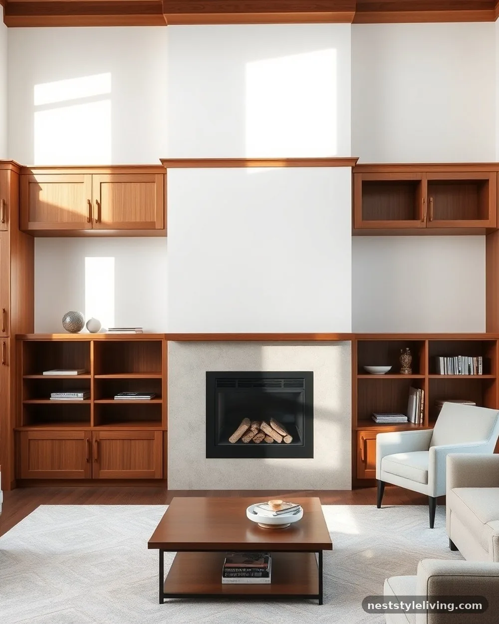 Floor-to-Ceiling Custom Millwork - 20 Luxury Living Room Ideas That Look Designer Approved