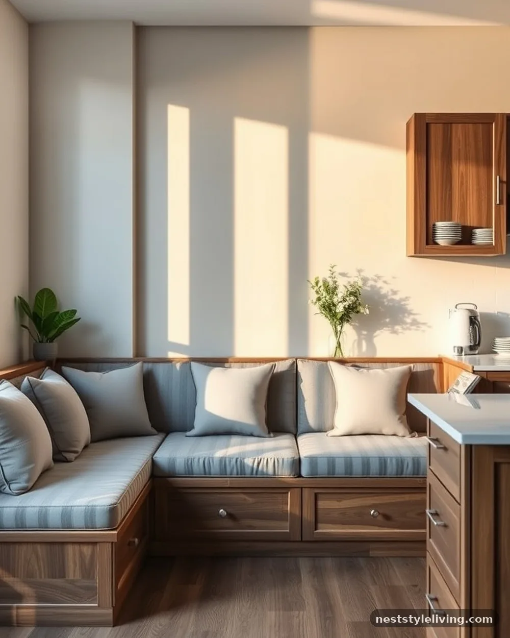 L-Shaped Corner Banquette - 15 Dining Nook Ideas for a Cozy and Stylish Home