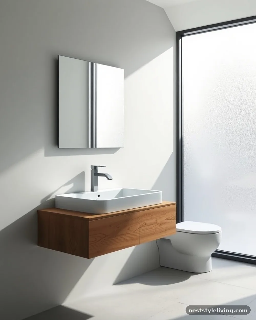 Teak Floating Vanities - 14 Mid Century Modern Bathroom Ideas With Retro Charm