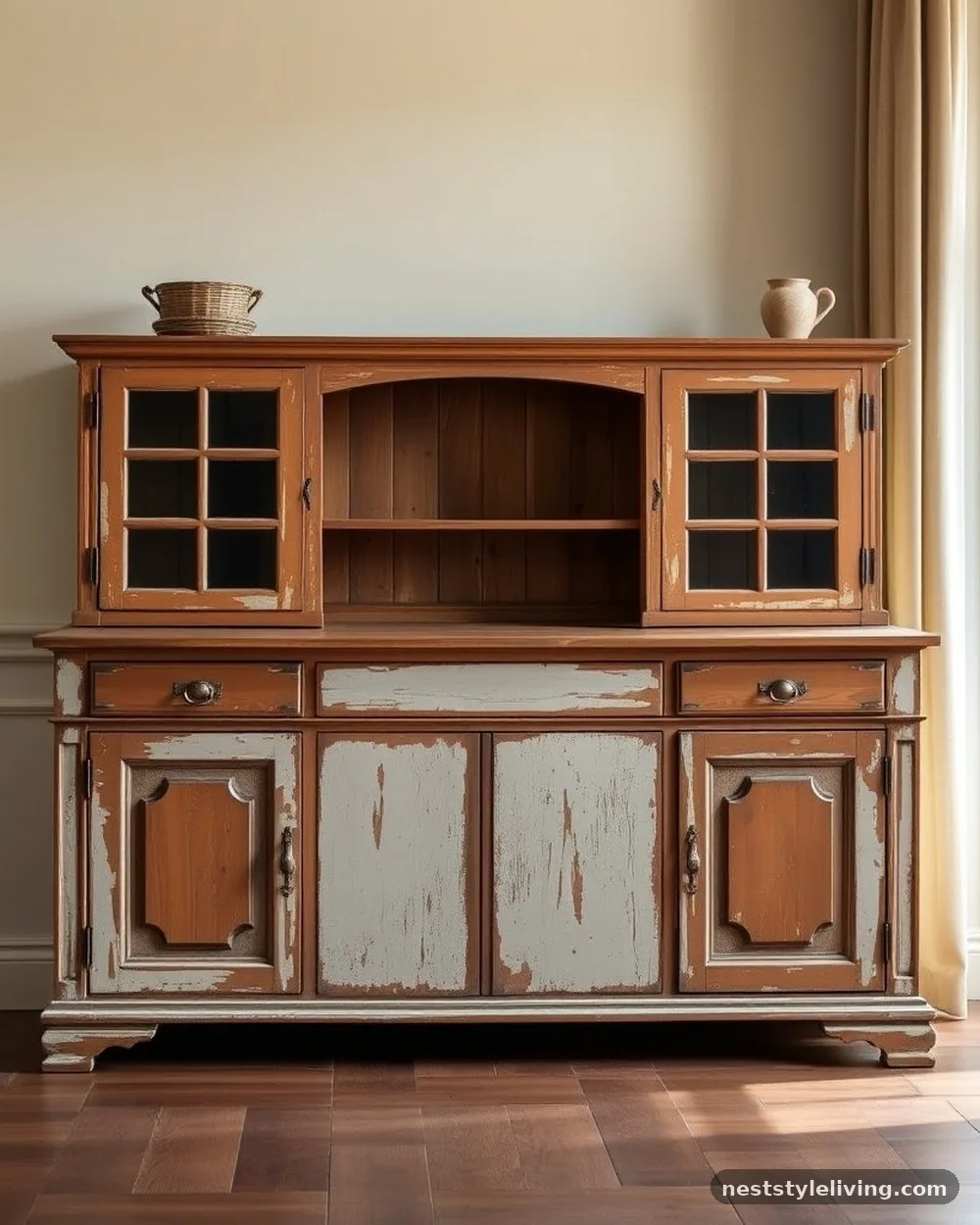 Antique Wooden Buffets - 19 Modern Farmhouse Dining Room Ideas That Feel Cozy