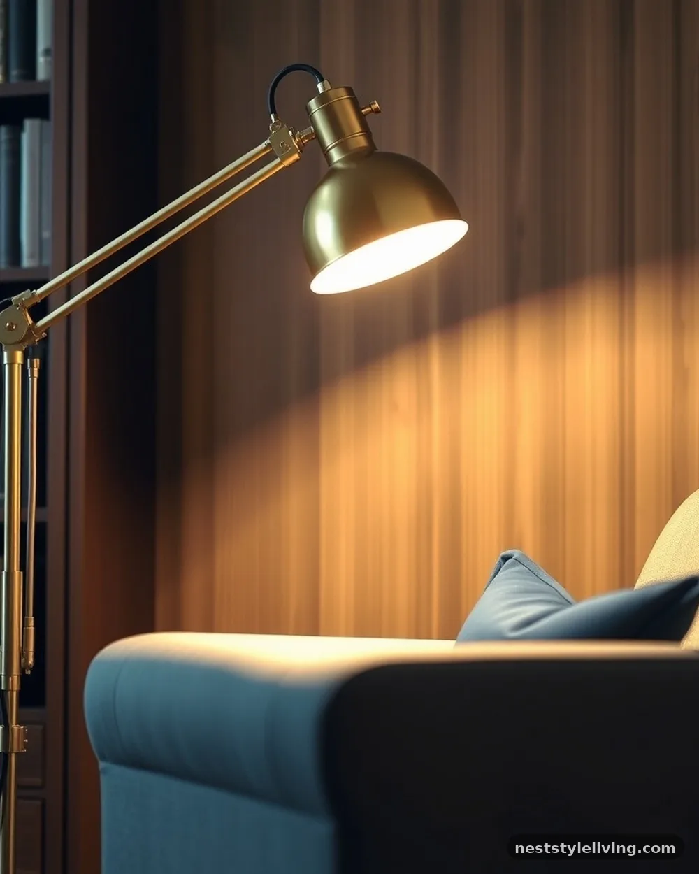 Brass Task Lamp - 19 Reading Nook Ideas You’ll Want to Use Every Day