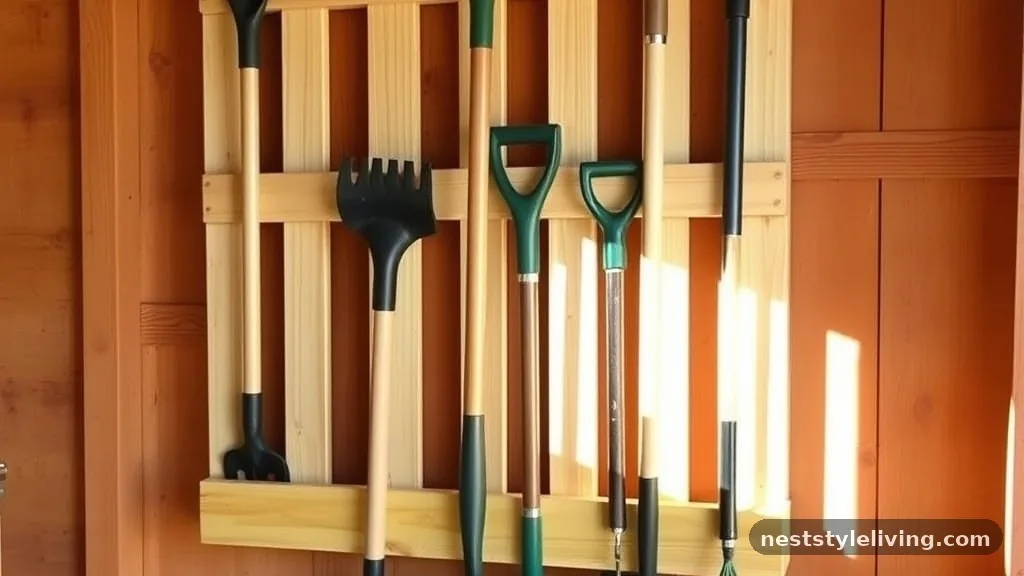 Garden Tool Organizer - 17 Outdoor Pallet Projects for a More Stylish Backyard