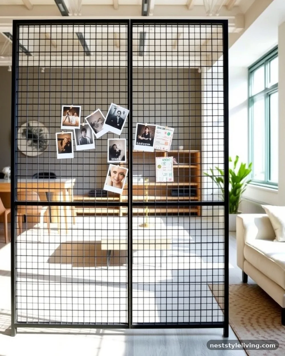 Gridded Wire Mesh Dividers - 22 Grunge Apartment Ideas for a Cool Edgy Look