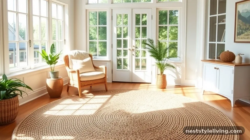 Jute or Sisal Area Rugs - 18 Sunroom Designs That Make Your Home Feel More Inviting