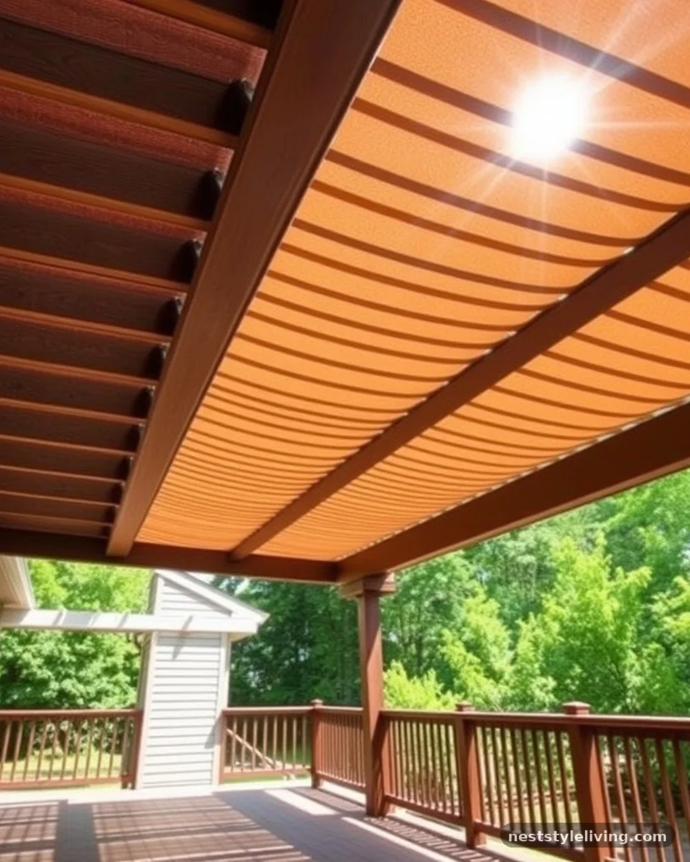 Pergola with Adjustable Louvers - 24 Deck Ideas to Create a Beautiful Intentional Space