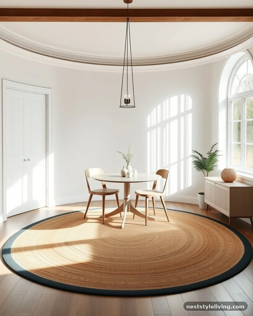 Round Area Rugs - 16 Small Dining Room Ideas That Feel Open and Stylish