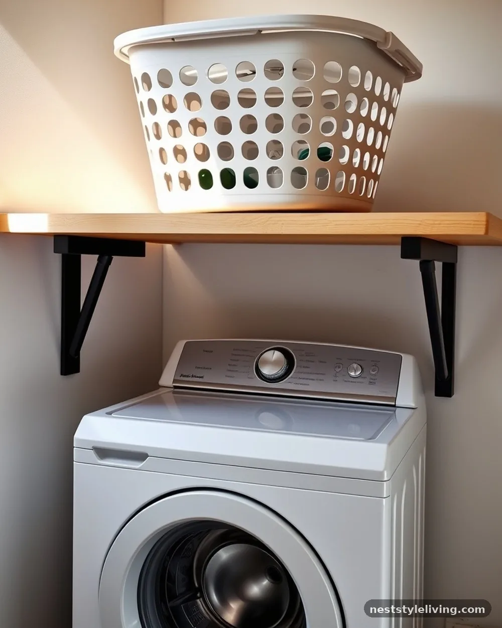 Built-in Folding Countertop - 16 Laundry Closet Ideas That Make Small Spaces Work