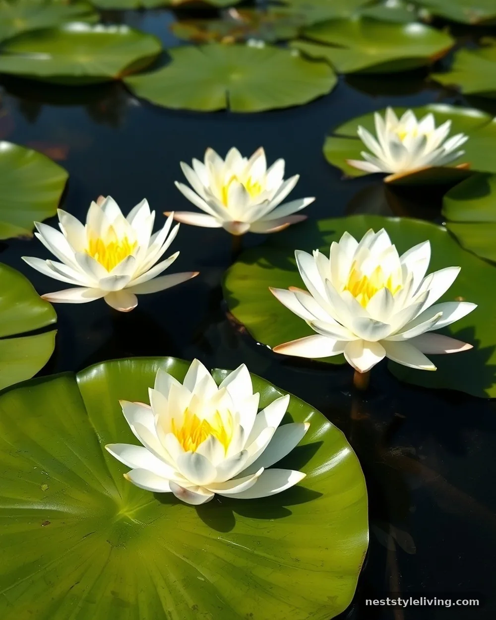 Deep-Water Lily Pads - 22 Pond Landscaping Ideas for a Serene Outdoor Space