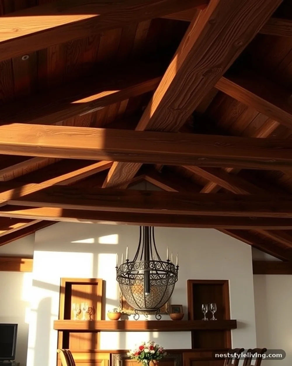 Exposed Ceiling Beams - 12 Elegant Dining Room Ideas That Feel Warm and Timeless