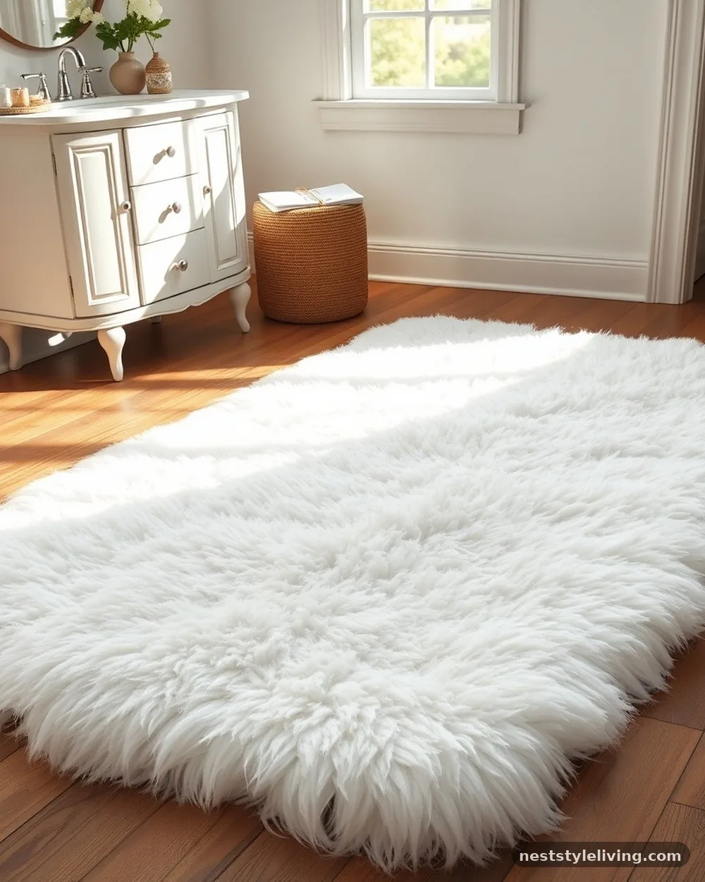 Faux Fur Area Rugs - 19 Glam Room Ideas for a Stylish Luxe Feel
