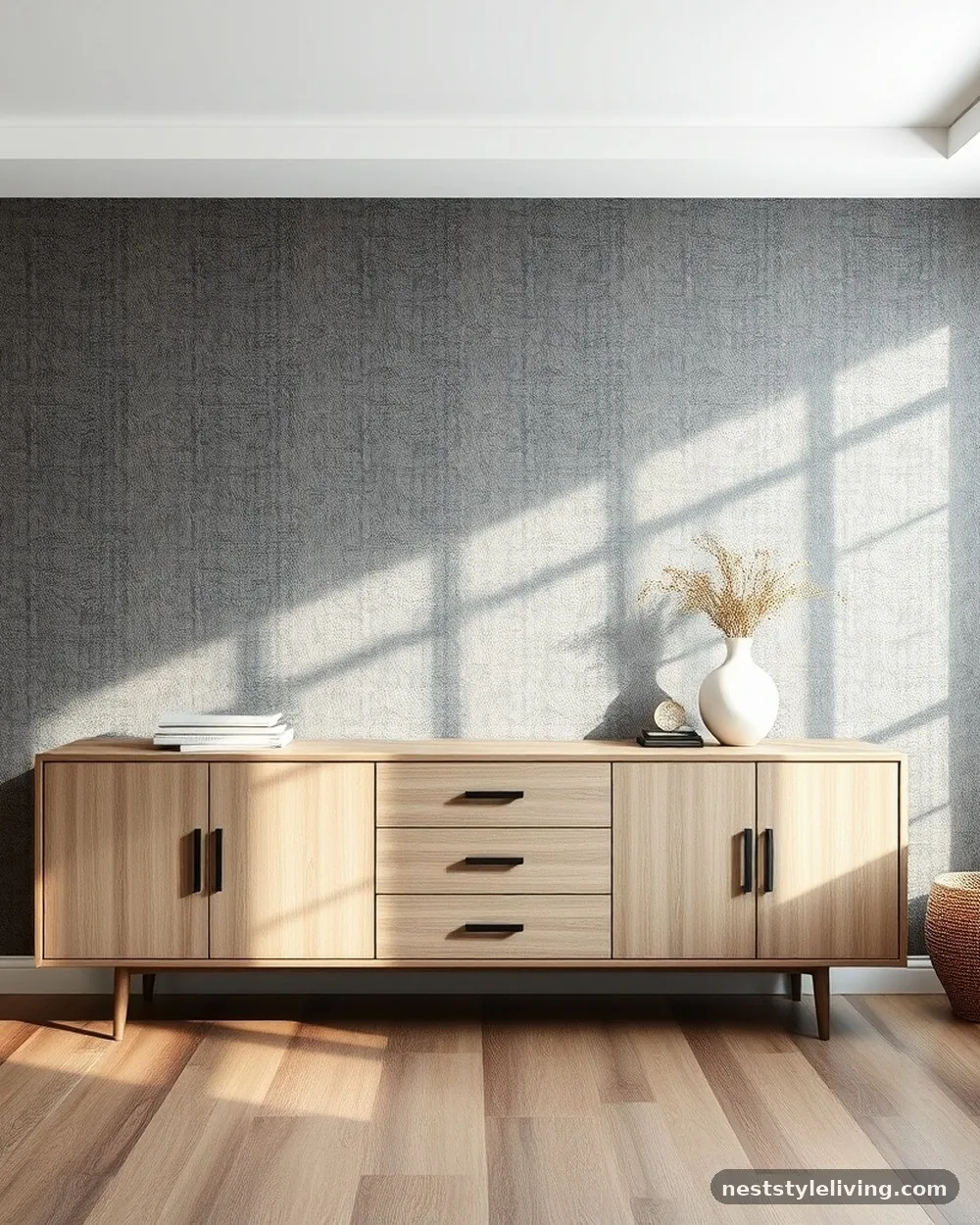 Moody Wallpaper with Texture - 17 Moody Living Room Ideas for a Warm Cozy Space