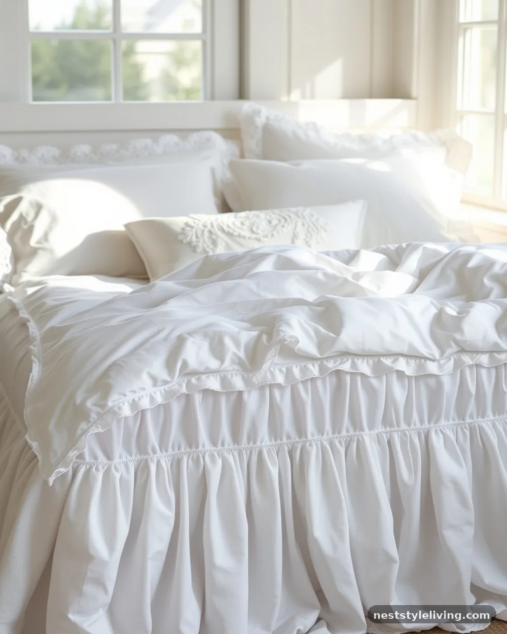 Ruffled Bed Skirts and Shams - 20 80s Bedroom Ideas for a Fun Retro Look