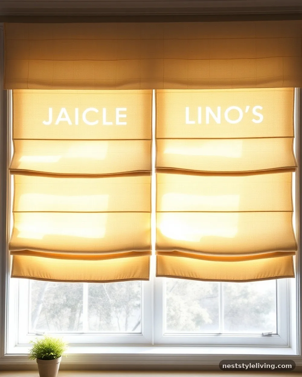 Soft Linen Roman Shades - 15 Home Office Design Ideas That Boost Focus and Style
