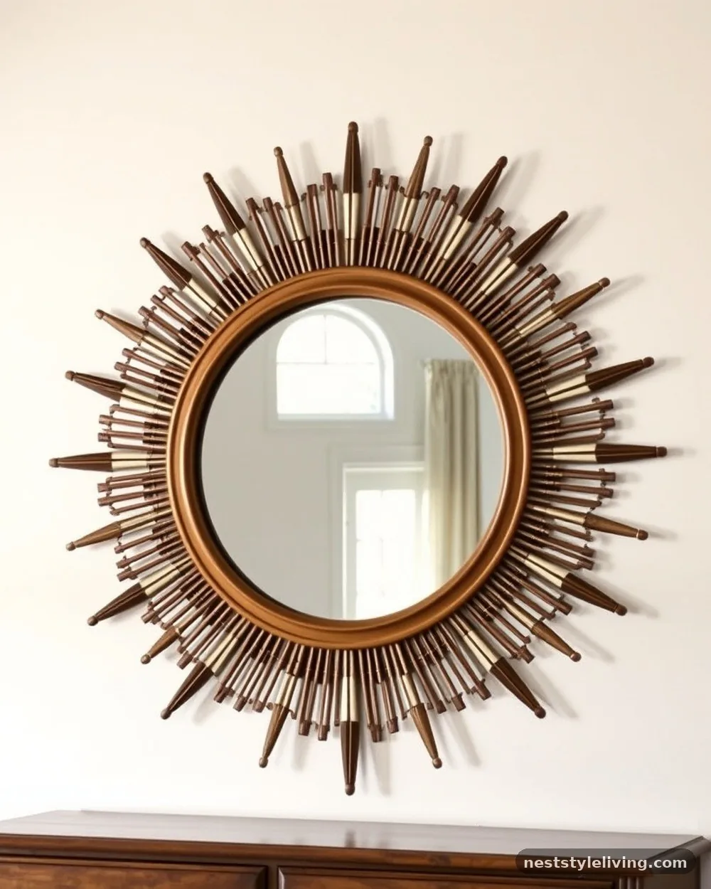 Starburst Mirror - 15 Mid Century Modern Apartment Ideas With Character